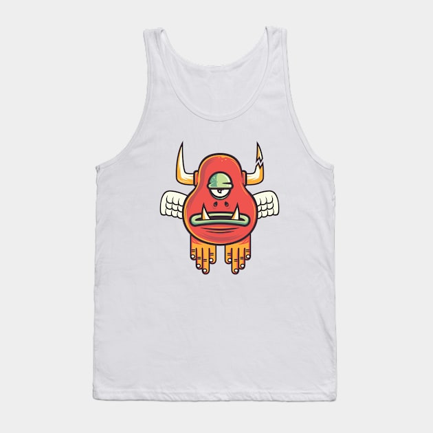 Angry Eggplant Boy Tank Top by strangethingsa